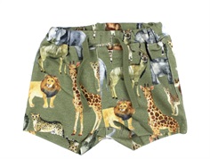 Name It oil green animal print shorts